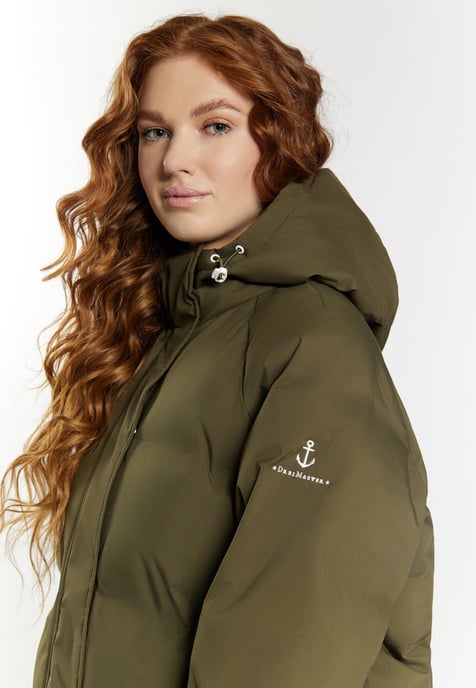 Dreimaster Winterjacke mit Wattierung Damen militärisch oliv - Image 5