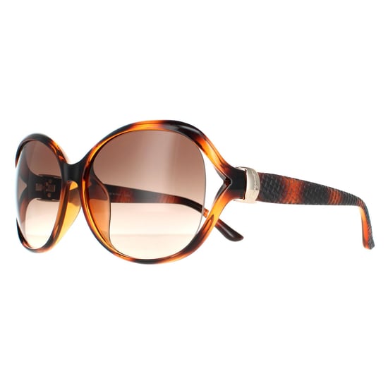 Salvatore Ferragamo Oval Damen Schildkröte Braun Verlauf SF770SA - Image 2