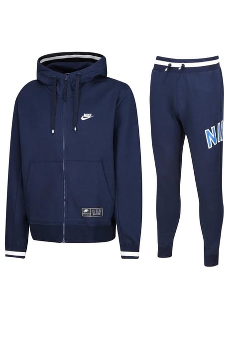 Nike Air Herren Zip durch Trainingsanzug Set voll in Marine - Image 1
