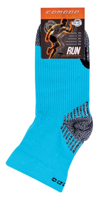 COMODO - Unisex Chaussettes de Contention pour Running Compression pour Sport - Turquoise - Image 2