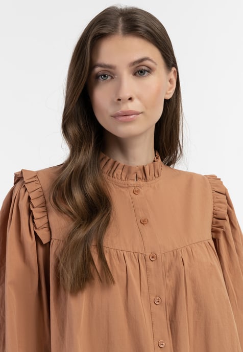 Dreimaster Bluse Damen hellrost - Image 5