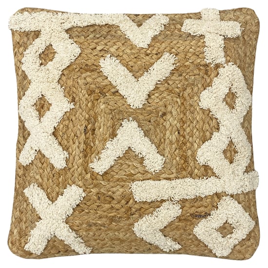 Camfa Geflochtene Jute-Baumwoll-Tufted Kissenhülle - Image 1