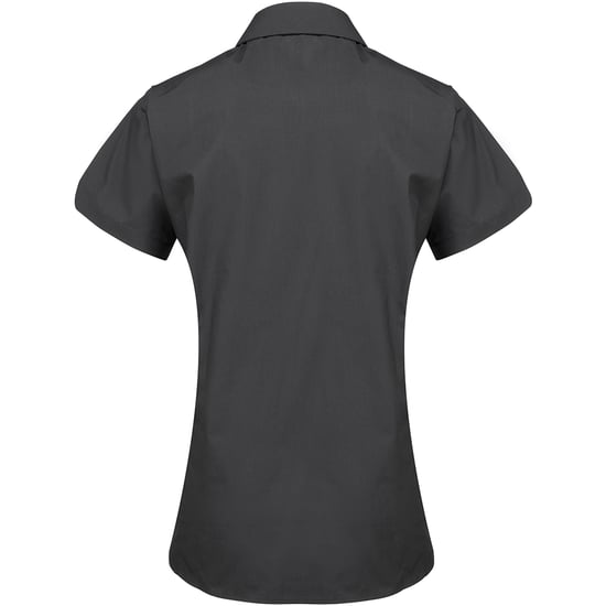 Premier Damen Popeline-Bluse / Bluse / Arbeitshemd, langärmlig (Schwarz) - Image 2