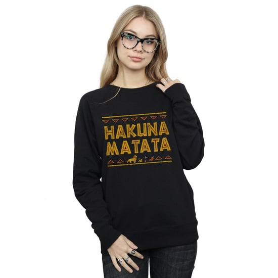 Disney Womens/Ladies The Lion King Hakuna Matata Sweatshirt (Black)
