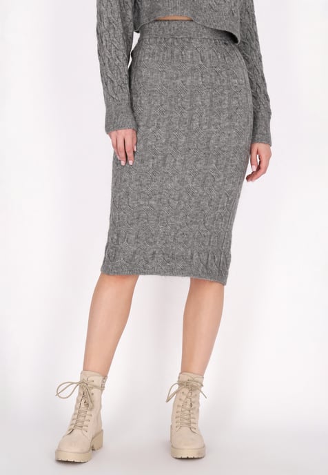 Dreimaster Rock Damen Grau Melange - Image 3