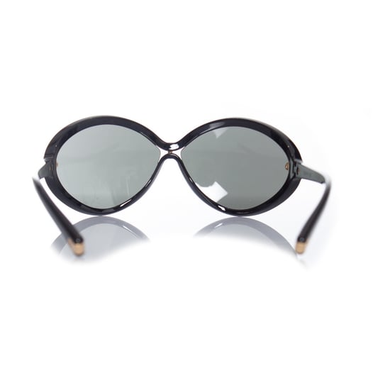 Schwarze ovale Sonnenbrille - Image 4