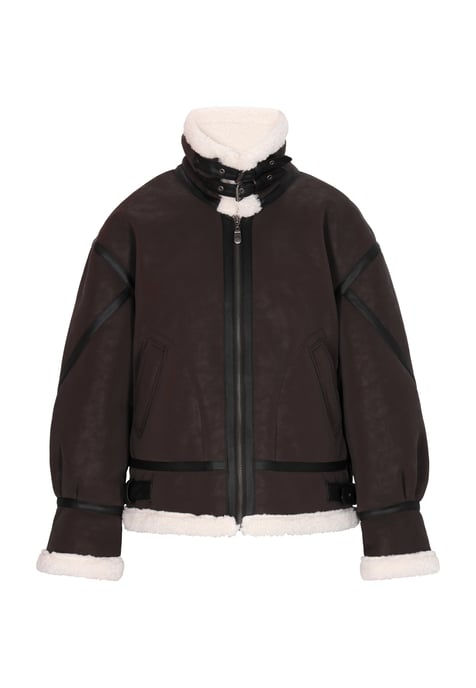 Dreimaster Jacke Damen Dunkelbraun - Image 1