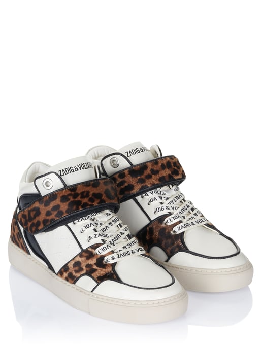 Zadig Voltaire Mid Flash Printed Cowskin Sneaker - Image 2