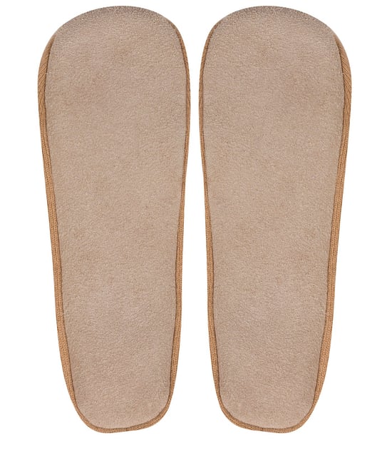 'Appleby' Caramel Cashmere & Merino Wool Small Ballet Slippers