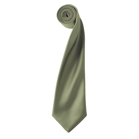 Premier Herren-Krawatte aus Satin (schmale Klinge) (Olive) - Image 1