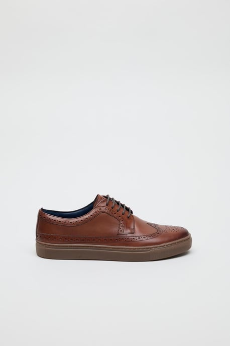 Ben Sherman Preston Leder Herren Braune Schnürschuhe - Image 2