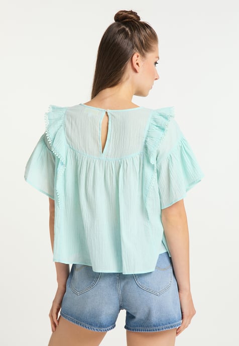 Mymo Bluse Damen Minze - Image 4
