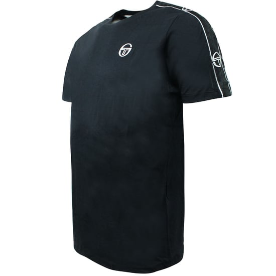 Sergio Tacchini Mens Feather T-Shirt Taped Logo Top Schwarz 38536 166 - Image 1
