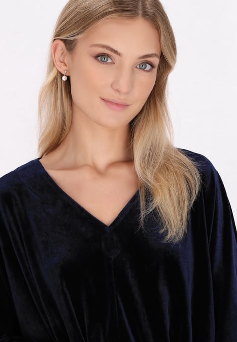 Dreimaster Bluse Damen Marine - Image 5
