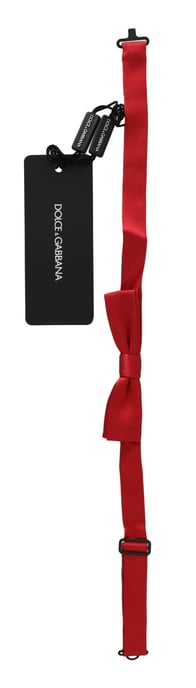 Dolce & Gabbana Rote 100 % Seide Schlanke Verstellbare Hals Papillon Schleife Herren Krawatte - Image 2
