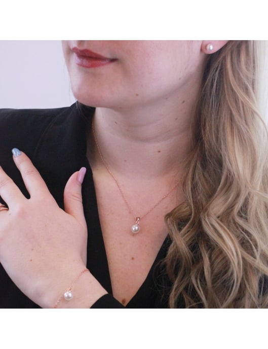 Perlmutt Trio Set - Rose Gold und Weiß - Image 2