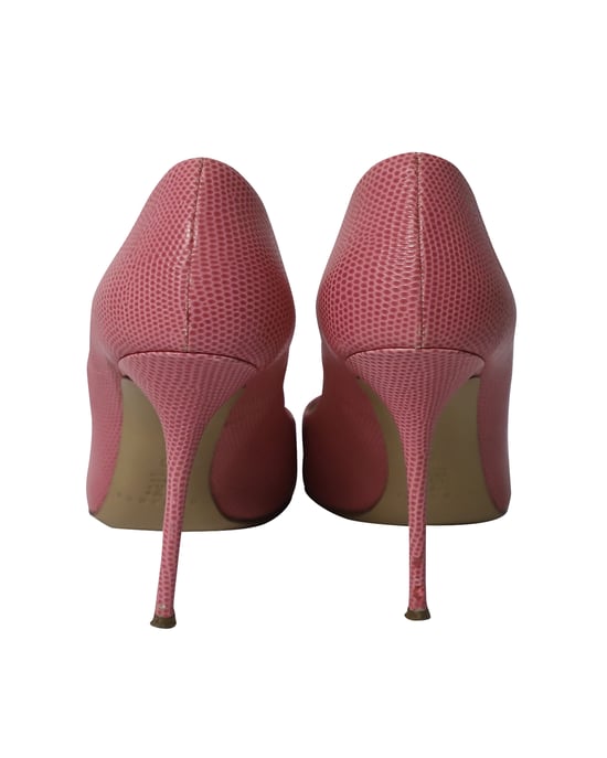 Casadei Spitzer Stiletto-Absätze aus rosanem Leder - Image 4