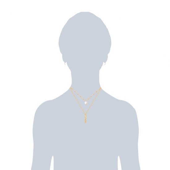 Necklace stainless steel yellow gold freshwater cultured pearl white Valero Pearls