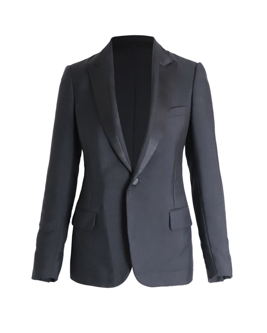Dior Einreiher-Blazer aus schwarzer Wolle - Image 1