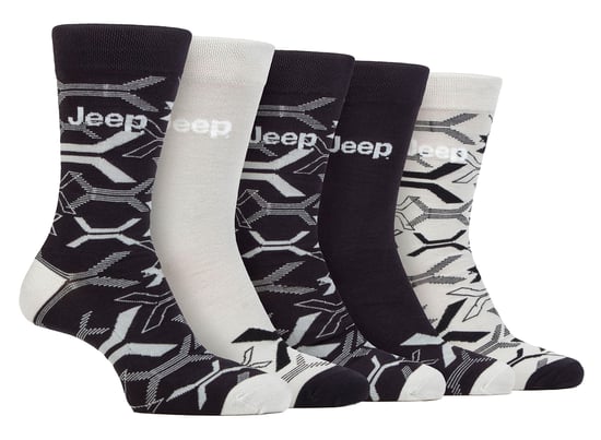 Herren Bambus Kleid Socken | Jeep | 5 Pack atmungsaktiv Freizeit Socken für jeden Tag tragen - Navy / Grau - Image 1