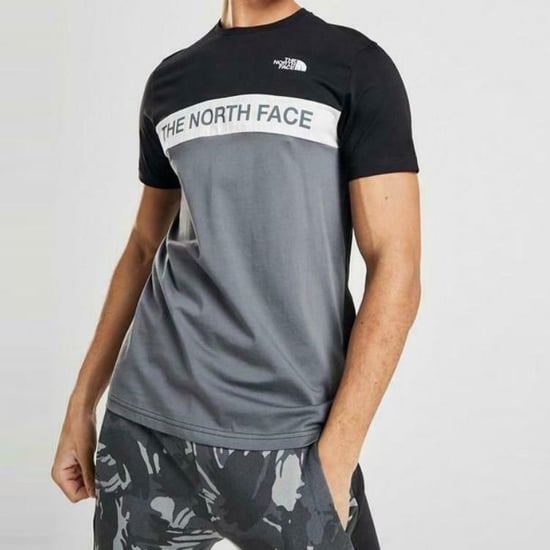 The North Face Mens gewebt Farbe Block T Shirt schwarz - Image 1
