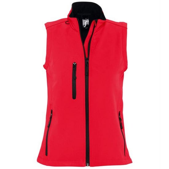 SOLS Womens/Ladies Rallye Soft Shell Bodywarmer Jacke (Rot) - Image 1