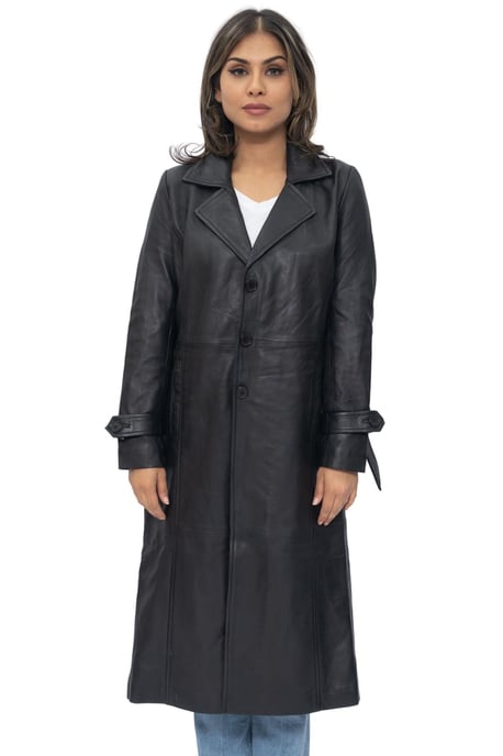 Womens Full Length Trench Coat-Alhambra