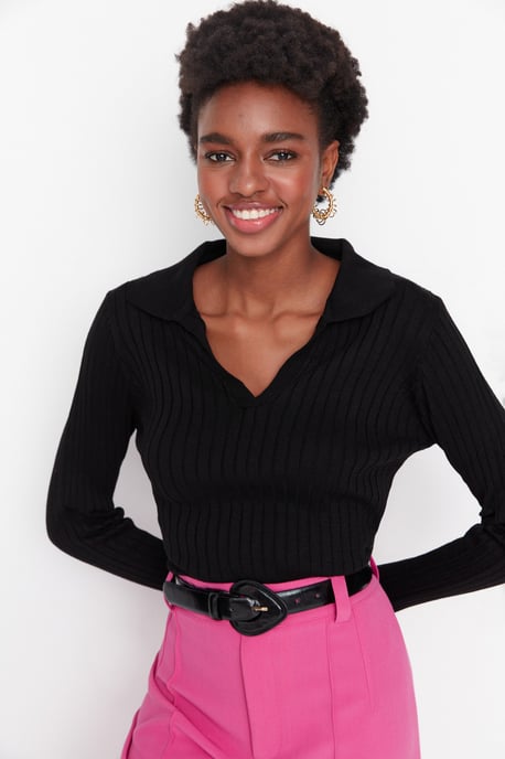 Trendyol Damen Unifarben Pullover - Image 1