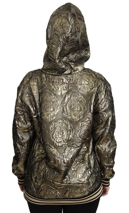 Dolce & Gabbana Women's Im The Queen Jaquard Gold Sweatshirt à capuche - Image 3