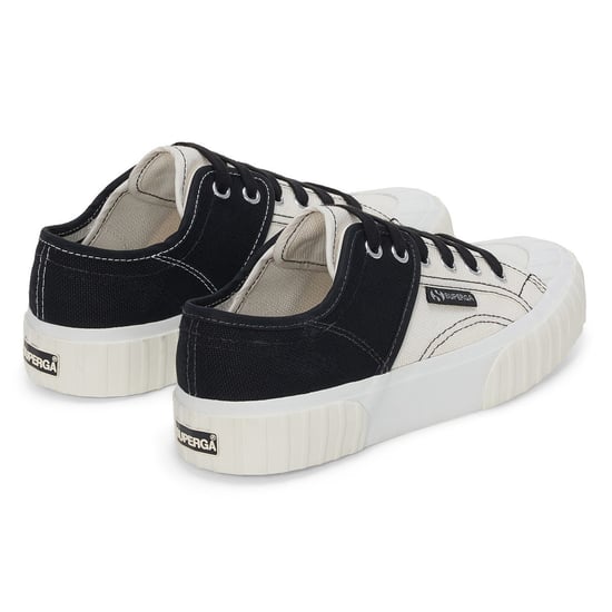 Superga - Damen Sneaker, Blockfarben (Schwarz/Blau/Orange) - Image 2