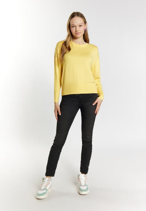 Mymo Strickpullover Damen Höllengelb - Image 2
