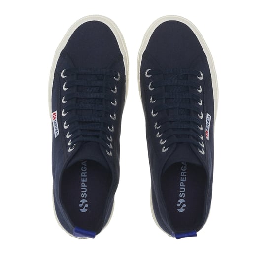Superga - Herren/Damen Unisex High Tops "2750", Baumwolle (Marineblau/Spektrum Blau/Avorio) - Image 4