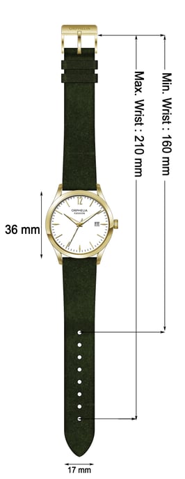 Orphelia Fashion Wildleder Damen Grün Uhr OF714822 - Image 4