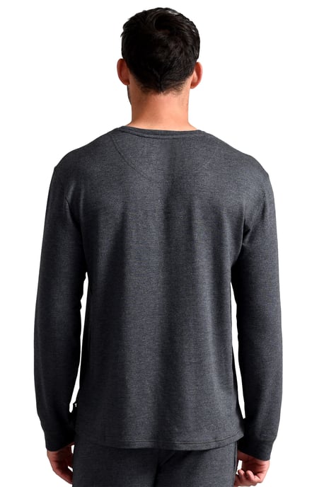 Ted Baker Langarm-Pyjama-Oberteil | Atmungsaktives lässiges Herren-Langarm-T-Shirt - Anthrazit - Image 2