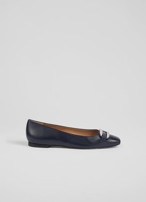 LK Bennett Cayden Flats, Navy