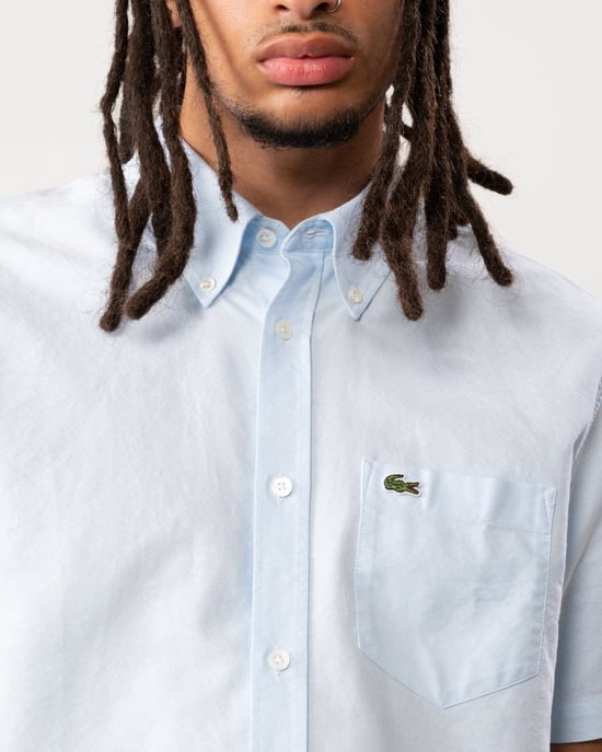 Lacoste Mens Casual Short Sleeve Woven Shirt