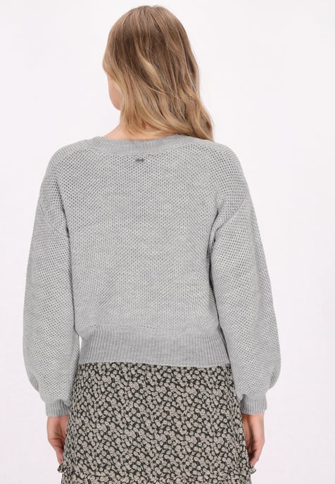 Dreimaster Pullover Damen Grau Melange - Image 4