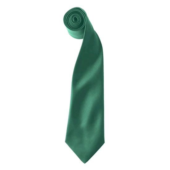 Premier Colours Herren Satin Clip Krawatte (2er Pack) (Smaragd) - Image 1