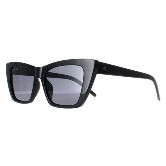 Montana Cat Eye Womens Shiny Black Smoke Polarized MP64