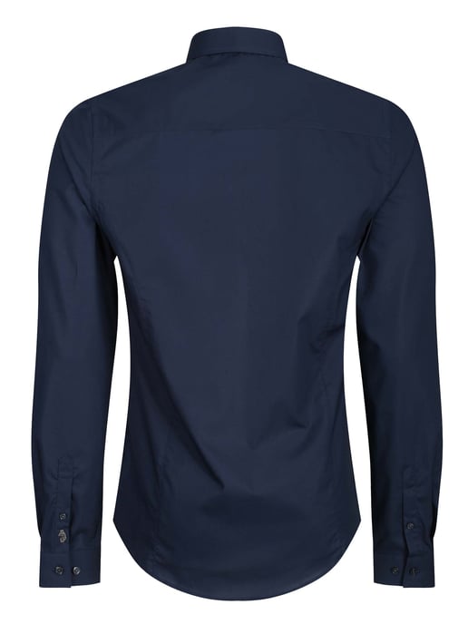 Luke 1977 Men's The Butchers Pencil Slim Fit Smart Shirt in Navy