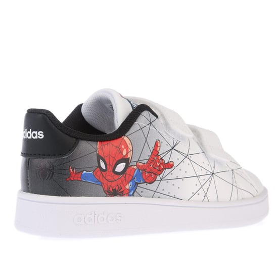 Boy's adidas Infant Spiderman Advantage Trainers in White Black