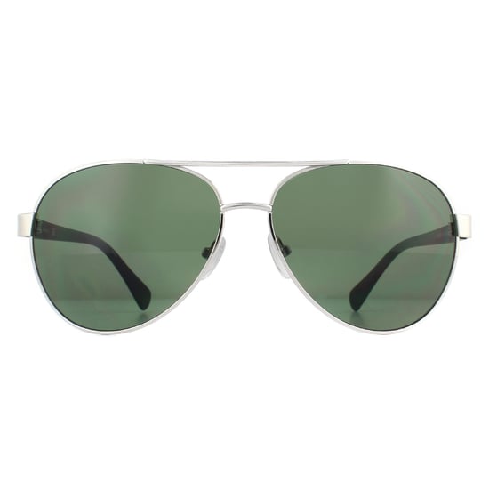 Calvin Klein Aviator Mens Silver Green Sunglasses