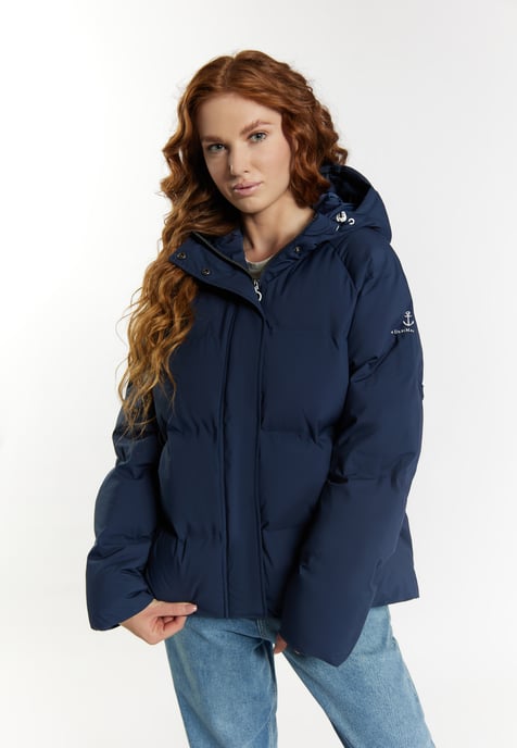Dreimaster Winterjacke mit Wattierung Damen Marine - Image 3