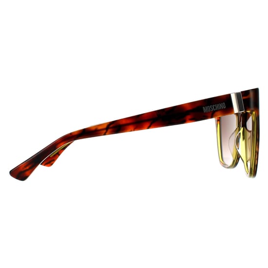 Moschino Square Damen Havana Gelb Braun Gradient Sonnenbrille - Image 4
