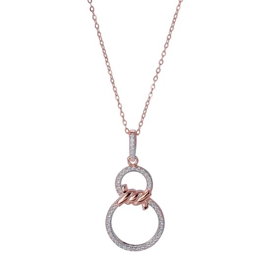 Orphelia 'Aavia' Damen 925 Sterling Silber Set: Halskette + Ohrringe + Ring - Rose SET-7422 - Image 2