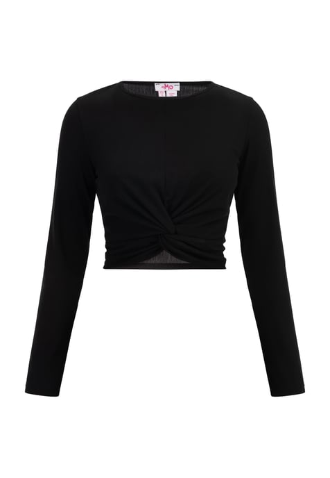 Mymo Langarmshirt Damen schwarz - Image 1