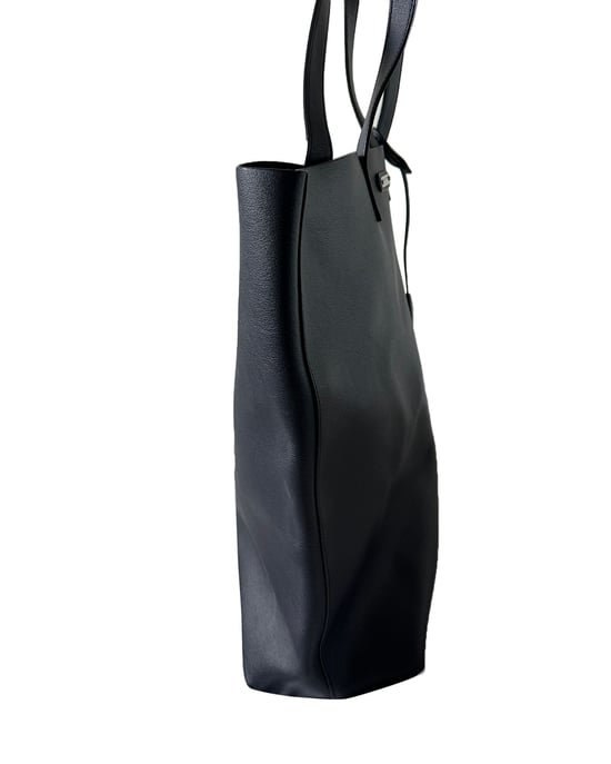 Saint Laurent Bold Shopper-Tasche aus schwarzem Kalbsleder - Image 3