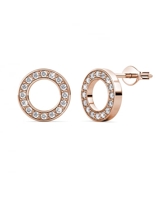 Boucles d'oreilles Ophir - Doré et Cristal - Image 3