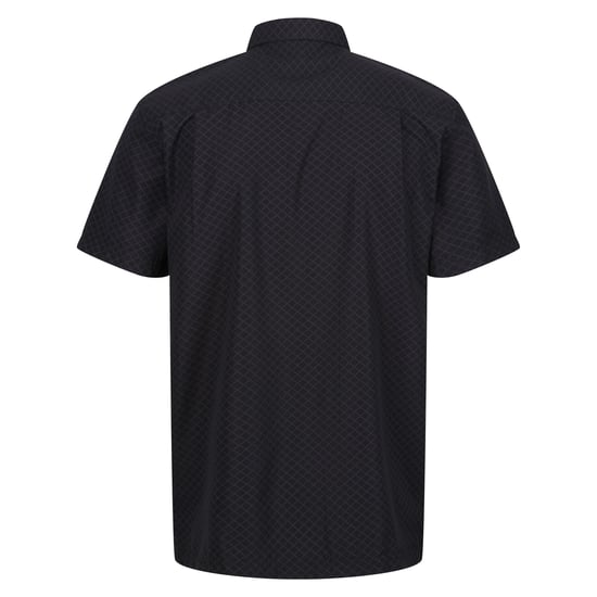 Regatta Mens Mindano VIII Criss-Cross Shirt (Black/Ash)