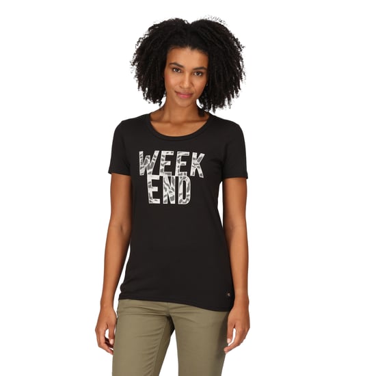 Regatta Womens/Ladies Filandra VII Week End T-Shirt (Black)